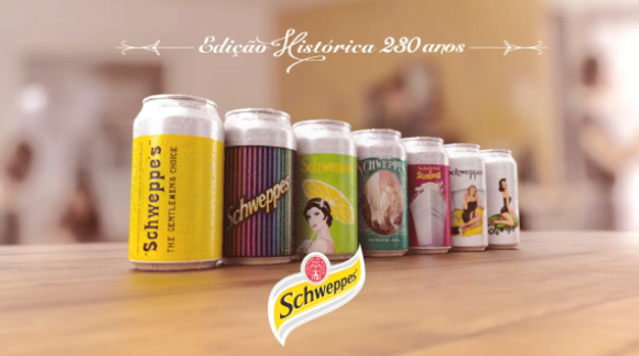 Schweppes celebra 230 anos com embalagens especiais