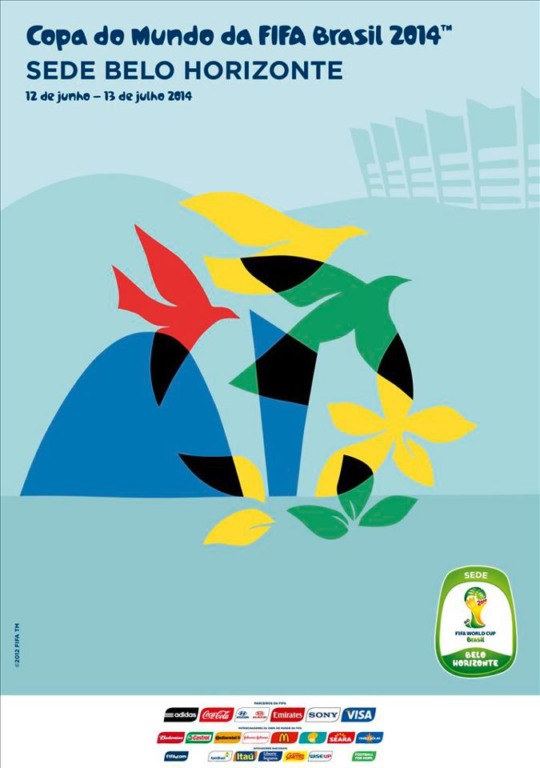 Fuleco e os pôsters das cidades-sede da Copa estão aí