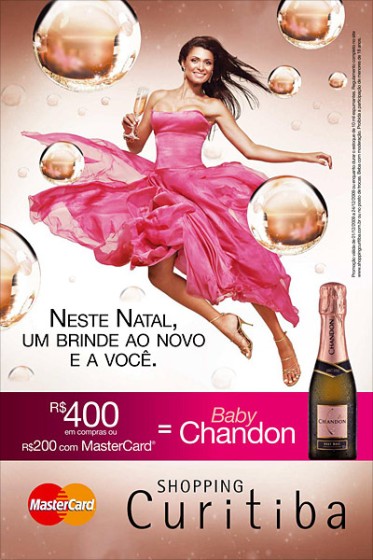 Baby Chandon na promo do Shopping Curitiba