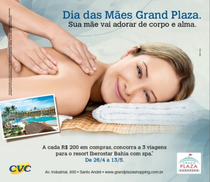 Grand Plaza sorteará pacotes turísticos para mães