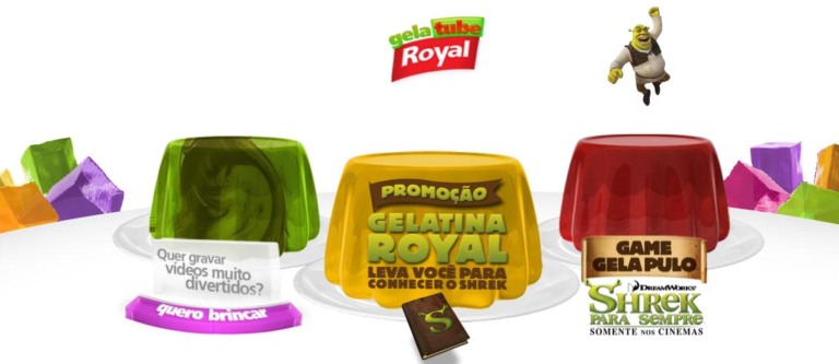 Conhecendo o Shrek na ação promocional da Royal