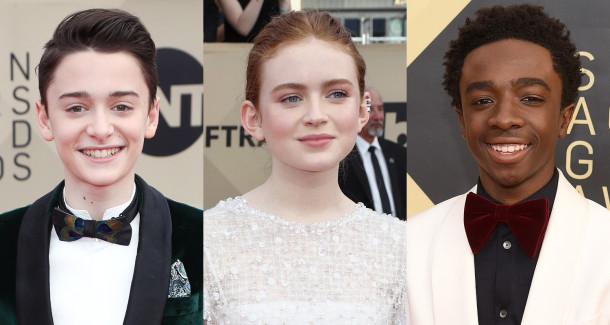 Resultado de imagem para Caleb McLaughlin, Noah Schnapp e Sadie Sink