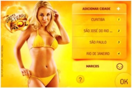 Garota do tempo agora no iPhone