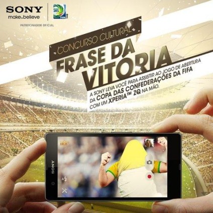 Sony leva à Copa das Confederações com a "Frase da Vitória"