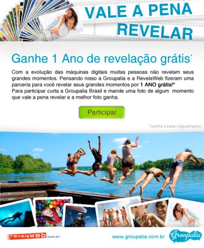 Vale a pena revelar na ação promo da Groupalia