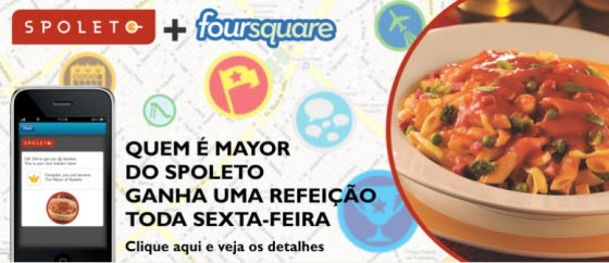 Spoleto com promo no Foursquare