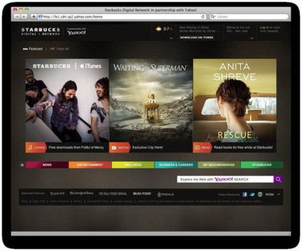 Starbucks Digital Network nos pontos de venda 