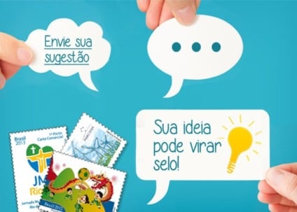 "Sua ideia pode virar selo" na promo dos Correios