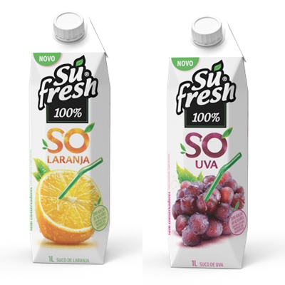 Sufresh agora tem suco 100% livre de adição de açúcares