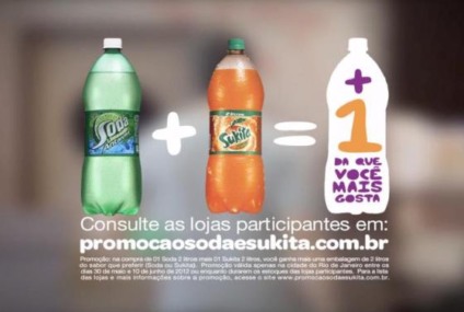 Sukita e Soda Antarctica com promo para os cariocas