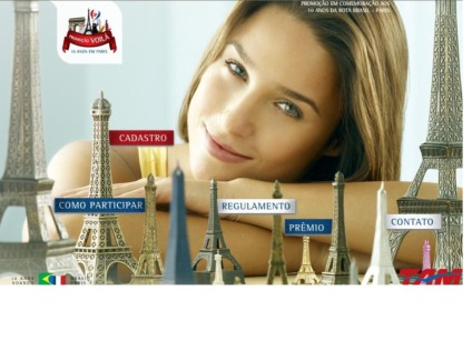 Voando para Paris na promoção da TAM