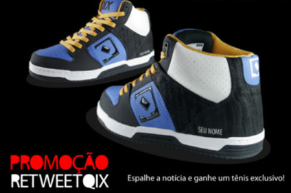 Tênis personalizado na promo da QIX