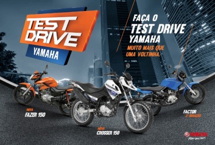 Ativação da Yamaha convida para test-drive