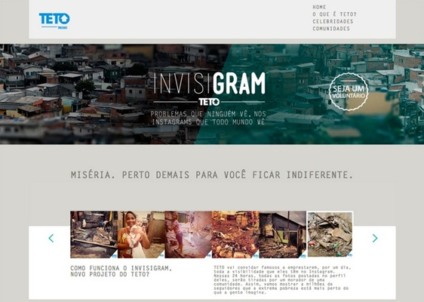 ONG Teto usa Instagram de famosos para mostrar a pobreza