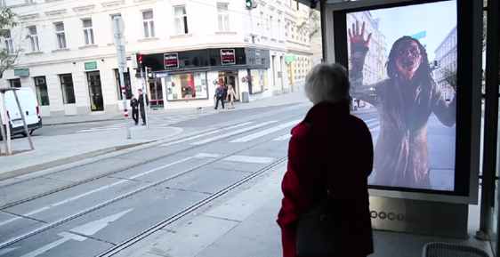SKY leva zumbis para ponto de ônibus em Viena
