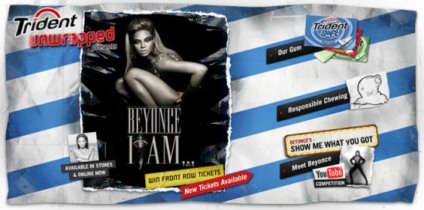 Trident com ação promo para show de Beyonce
