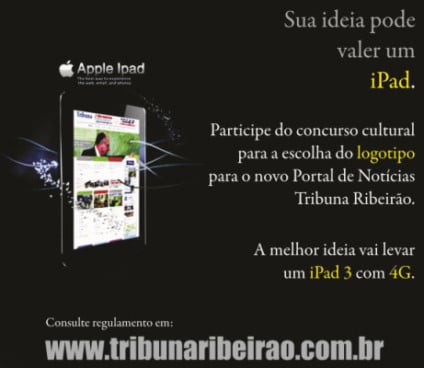 Tribuna de Ribeirão faz promo para escolher logomarca
