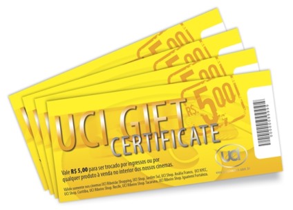 Troque chocolate por Gift Certificate no UCI