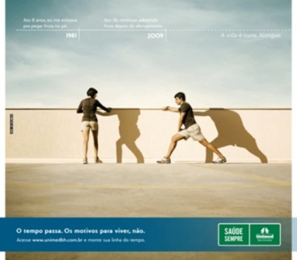 Linha do tempo com brindes na Unimed-BH