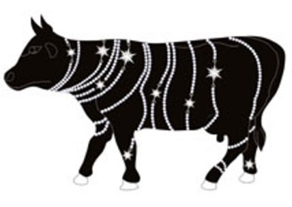 H. Stern com vaca "chic" no Cow Parade