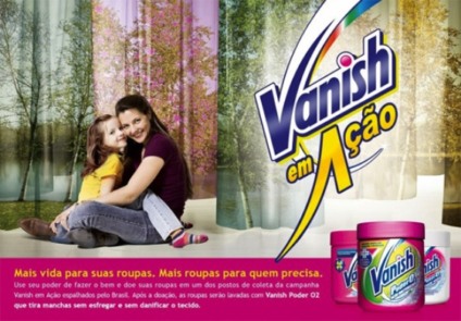 Vanish vai lavar roupas para doação