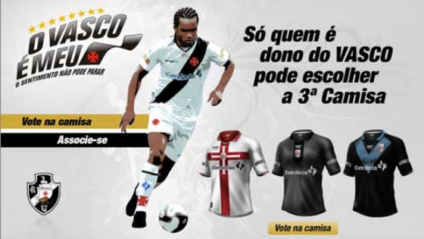Vasco faz ação para escolha do 3º uniforme