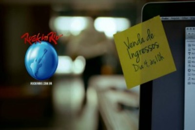 Bilhetinhos anunciam venda de ingressos do Rock in Rio