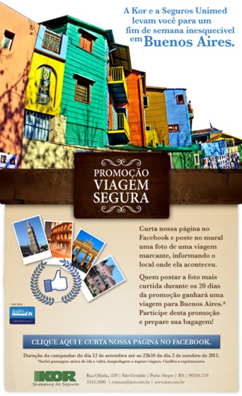 Promo da Kor Corretora leva a Buenos Aires