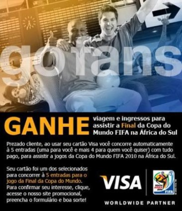 Copa é "tema" para golpes via e-mail Copa é "tema" para golpes via e-mail