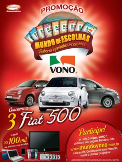 Mundo de escolhas na promoção Vono