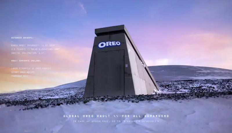 Oreo buscou proteção contra asteroide com bunker