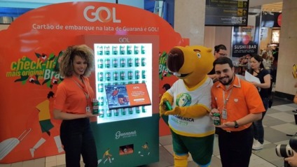 GOL e Guaraná Antarctica inovam na hora do check-in