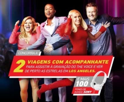 SKY e Sony Channel levam à gravação do The Voice nos EUA