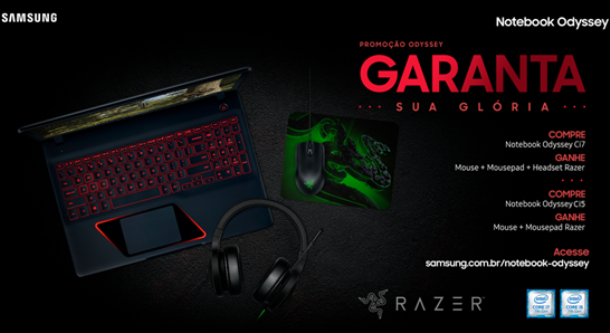 Compre e ganhe na promo da Samsung e Razer
