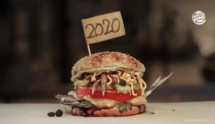 Sanduíche do Burger King mostra a cara de 2020