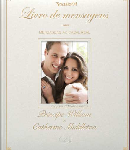 Mensagens ao casal real no Yahoo!