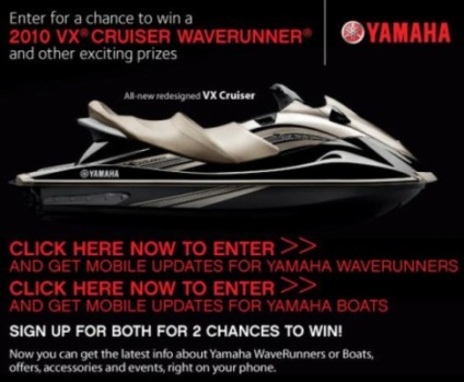 Yamaha faz promo para divulgar lanchas