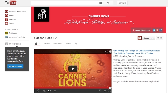 Cannes Lions faz ao vivo em 2013