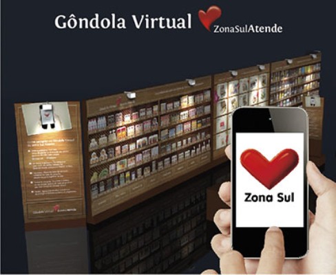 Supermercado Zona Sul instala gôndola virtual no metrô