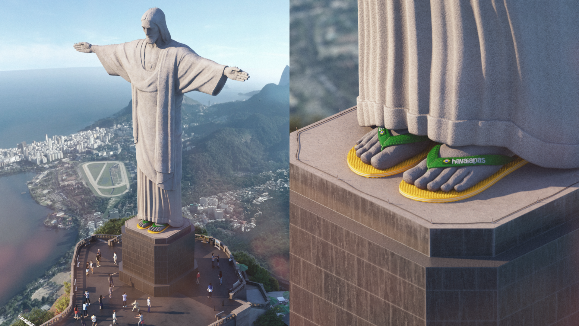 Havaianas calça Cristo Redentor em homenagem ao verão brasileiro