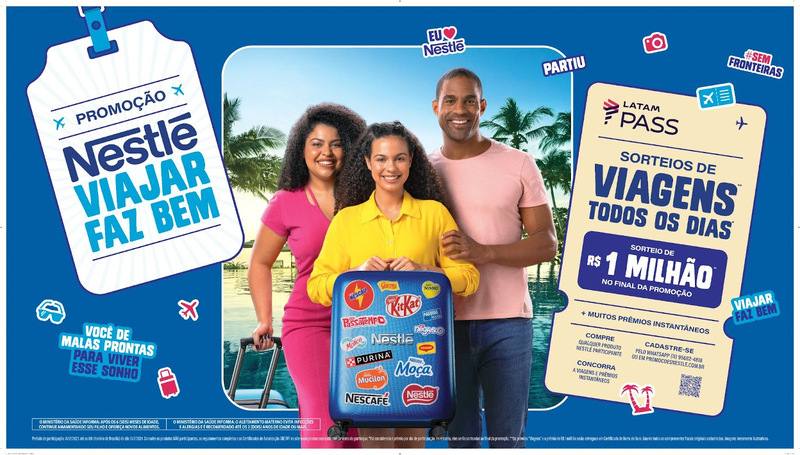 Promoção 'Nestlé viajar faz bem' traz parceria inédita com a Latam Pass