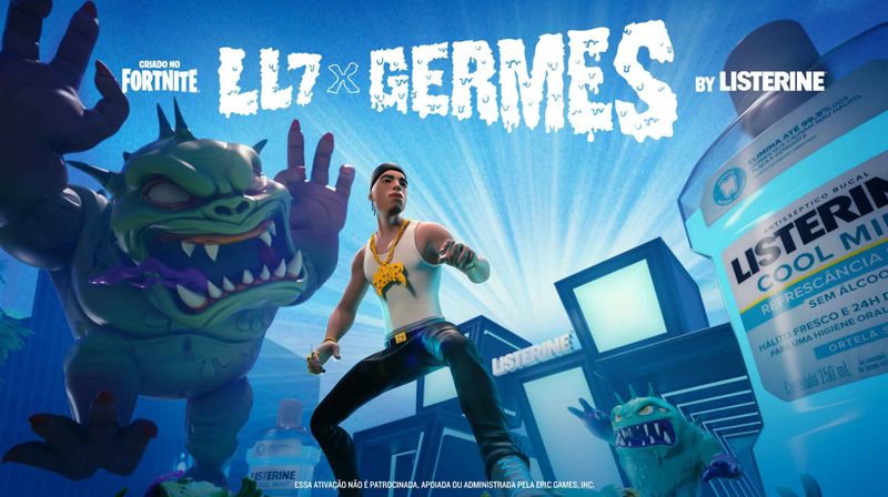 Listerine convocou L7nnon para show com gameplay exclusiva contra germes no Fortnite