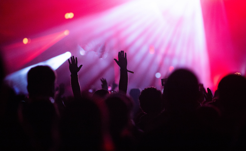 crowd at concert – summer music festival