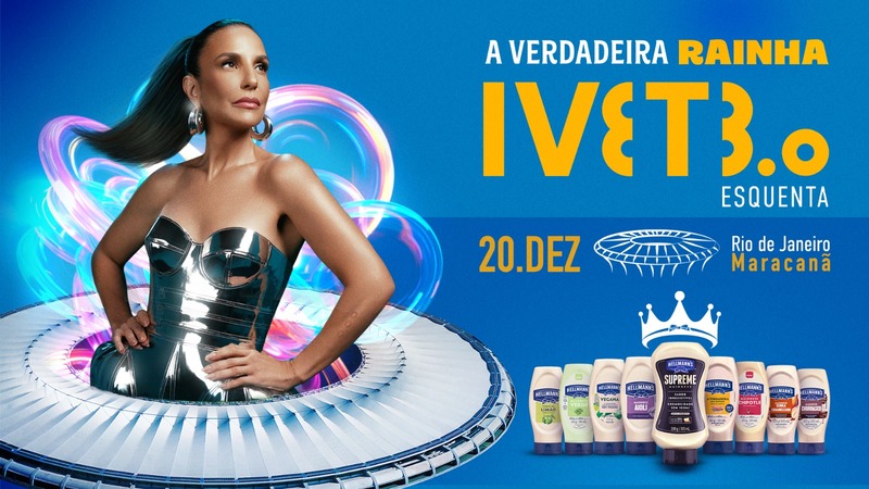 Hellmann's é patrocinadora oficial da turnê de 30 anos da Ivete Sangalo