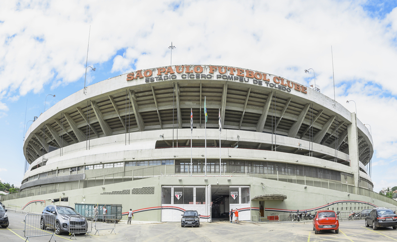 Sao Paulo SP, Brazil – March 04, 2019: Cicero Pompeu de Toledo stadium, also known as Estadio Morumbi. The official headquarters of Sao Paulo Futebol Clube, a brazilian soccer team.