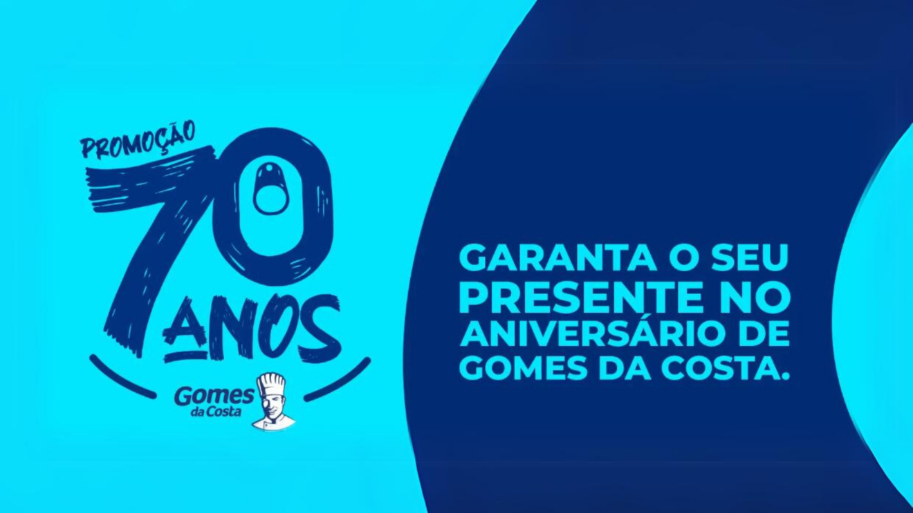 Promoção 70 anos Gomes da Costa. Garanta o seu presente no aniversário de Gomes da Costa. Promoção 70 anos Gomes da Costa. Garanta o seu presente no aniversário de Gomes da Costa.