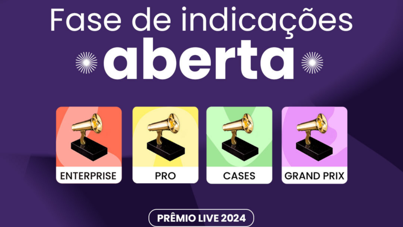 Prêmio Live 2024 divulga categorias e inicia fase de indicações Prêmio Live 2024 divulga categorias e inicia fase de indicações