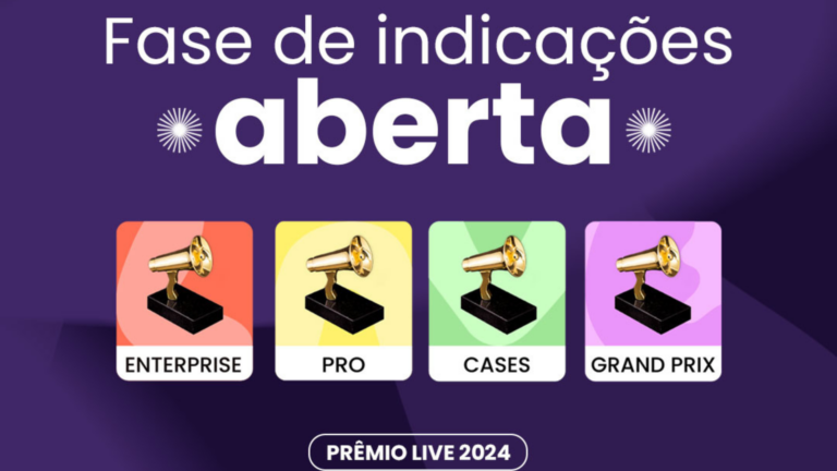 Prêmio Live 2024 divulga categorias e inicia fase de indicações