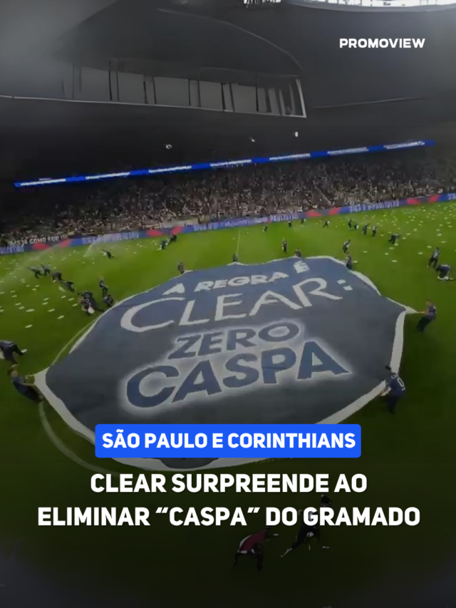 Clear surpreende ao eliminar “caspa” de gramado em partida de São Paulo e Corinthians