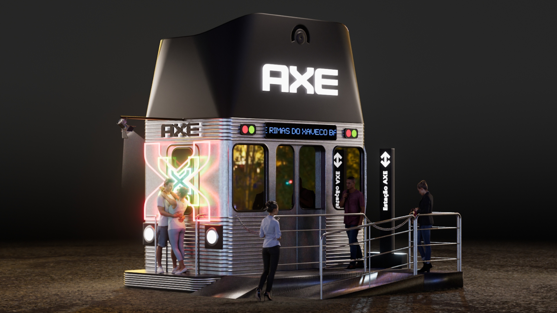 Imagem da ativação da AXE para o Lollapalooza